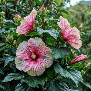 Гибискус Иден Бьюти купить по цене от 460р. в интернет-магазине «Посадика» с доставкой почтой в в Валдайе и по всей России – [изображение №1].