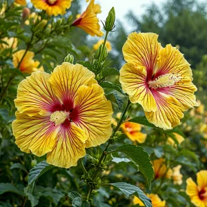 Гибискус Свит Соната купить по цене от 249р. в интернет-магазине «Посадика» с доставкой почтой в в Валдайе и по всей России – [изображение №1].