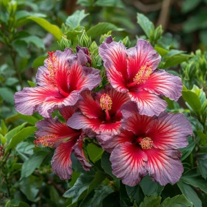 Гибискус Кримсон Флейм купить по цене от 479р. в интернет-магазине «Посадика» с доставкой почтой в в Валдайе и по всей России – [изображение №1].